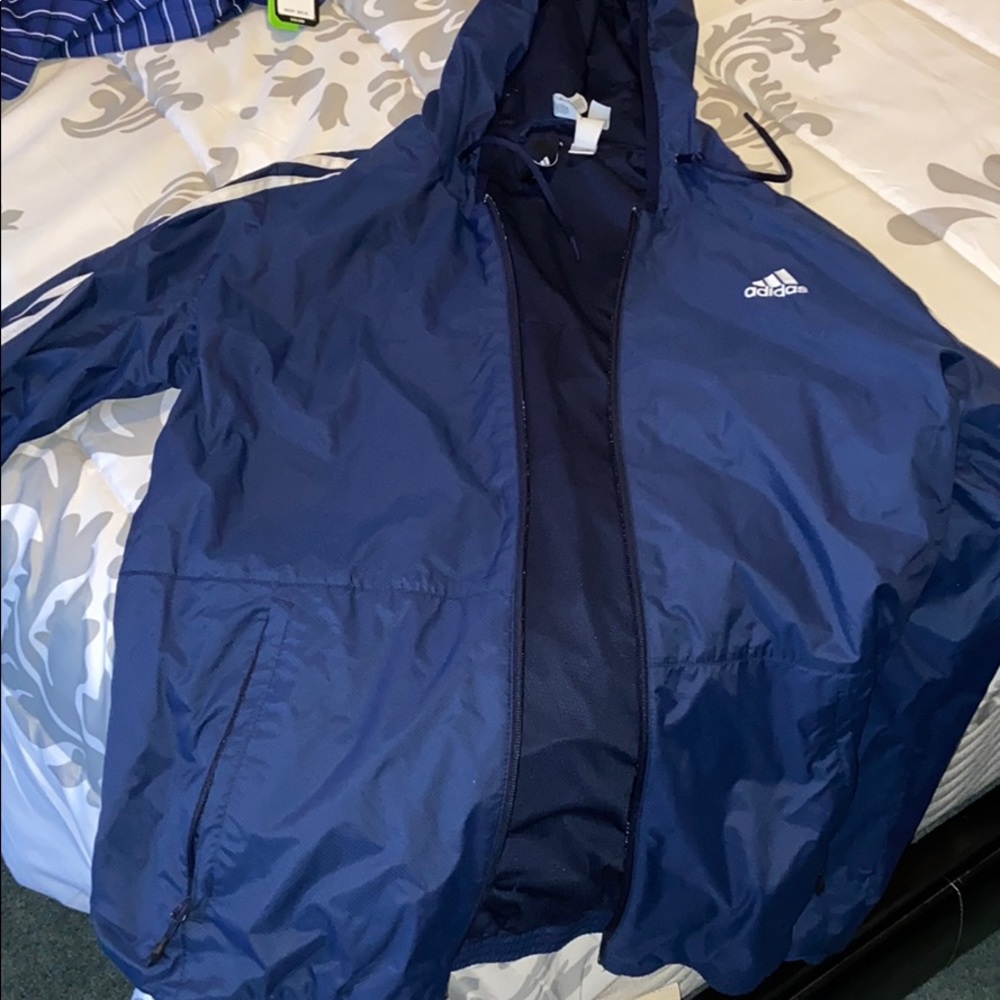 Adidas Navy Blue Windbreaker